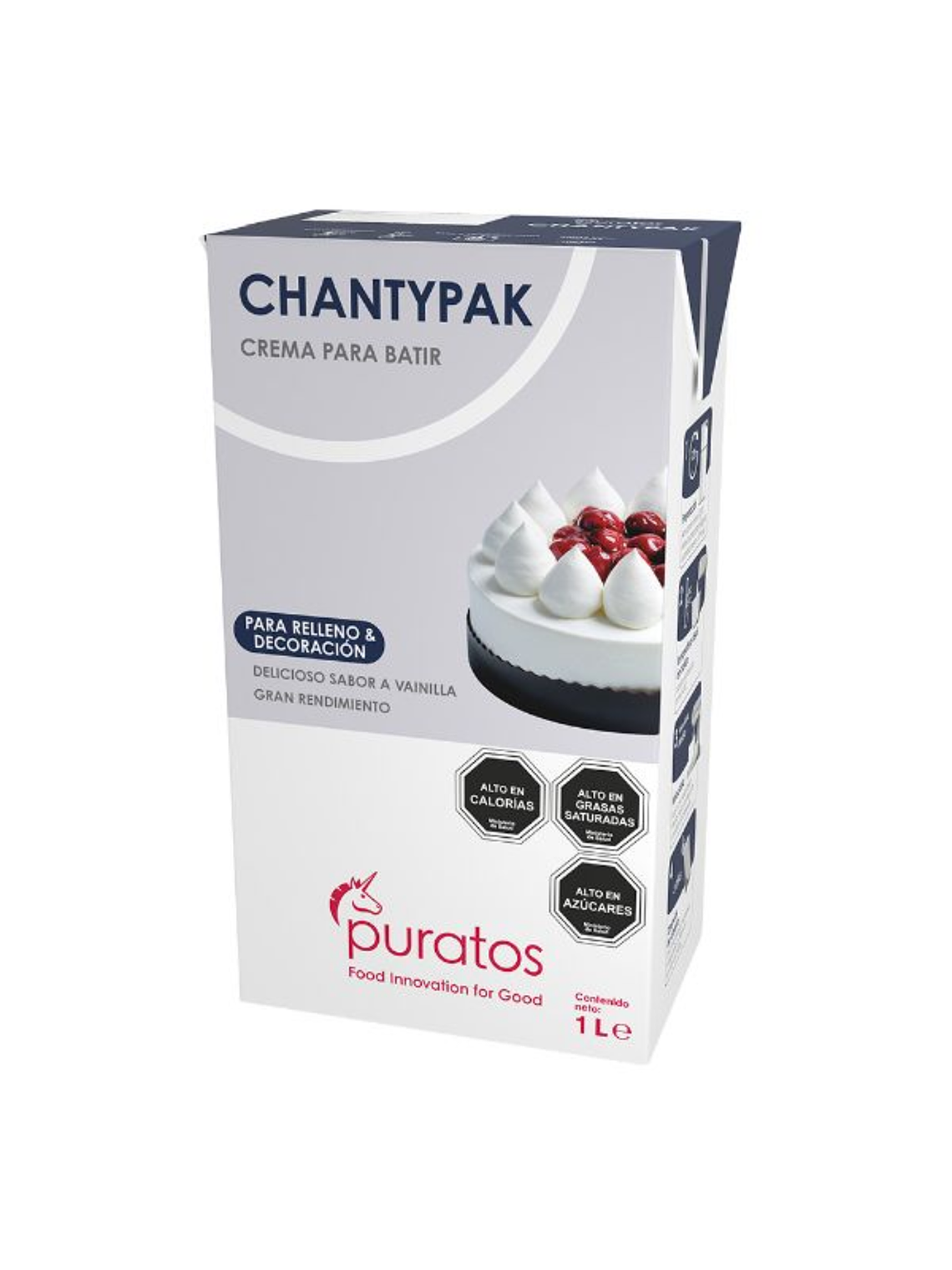 Pack 3 Cremas Chantypack Mix Vegetal Puratos 1 Litro 1
