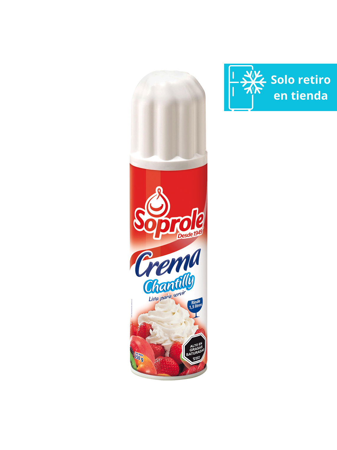 Crema Chantilly Lista Para Servir Soprole 250 gr 1