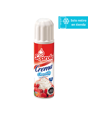 Crema Chantilly Lista Para Servir Soprole 250 gr