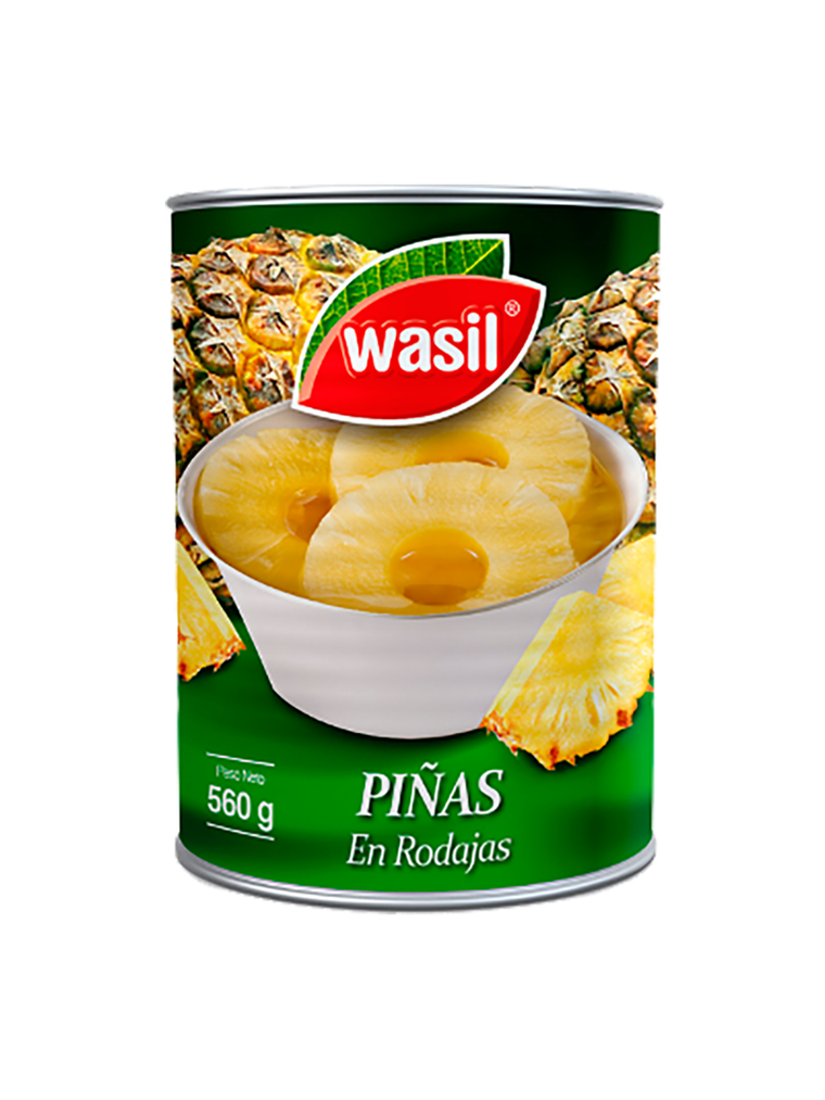 Piña en Conserva en Rodajas Wasil 560g 1