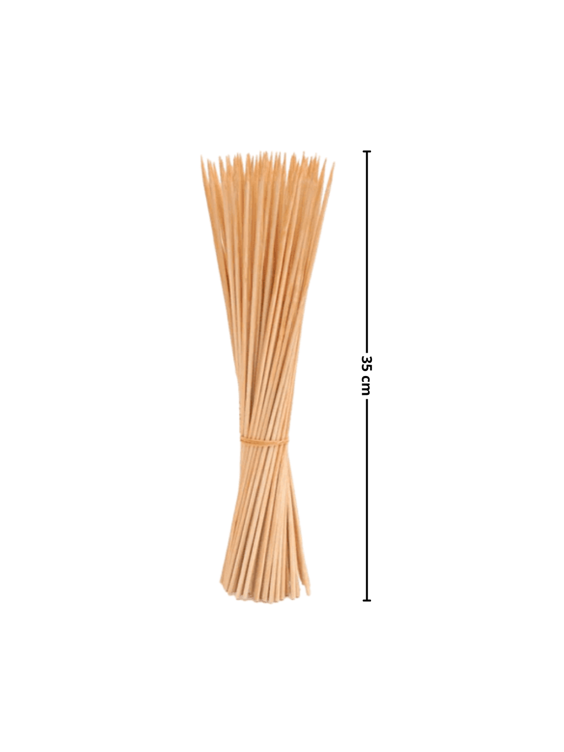 Palos de Brocheta Para Anticucho Frutilla o Marshmellow 4mm (35cm de largo) x50 unidades 1