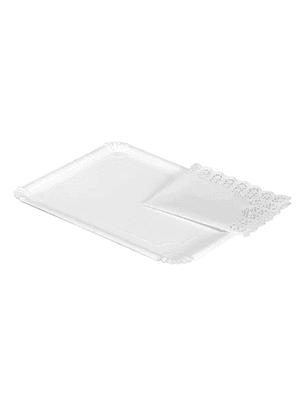 Bandeja N°8 18,4x25,9 cm y Blonda Rectangular N°8 29x23 cm