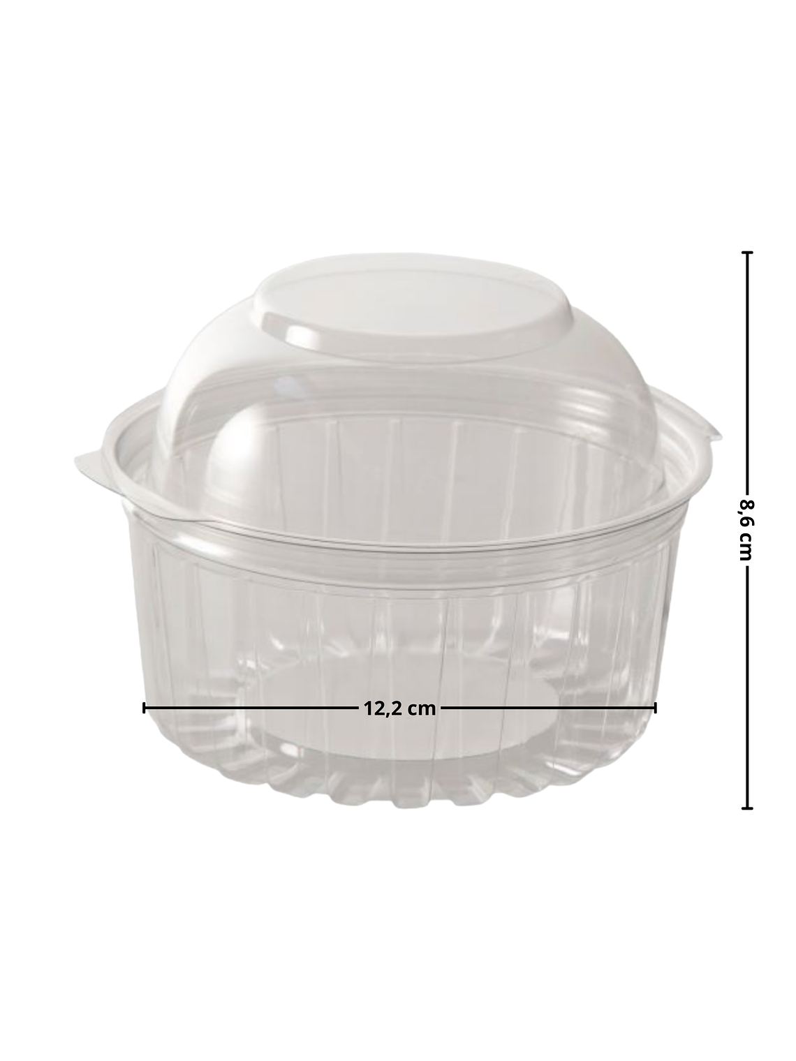 Pote Plástico con Tapa tipo Domo 12 oz 1