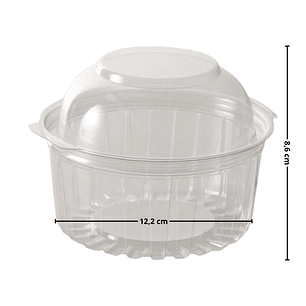 Pote Plástico con Tapa tipo Domo 12 oz