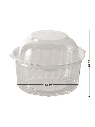 Pote Plástico con Tapa tipo Domo 12 oz