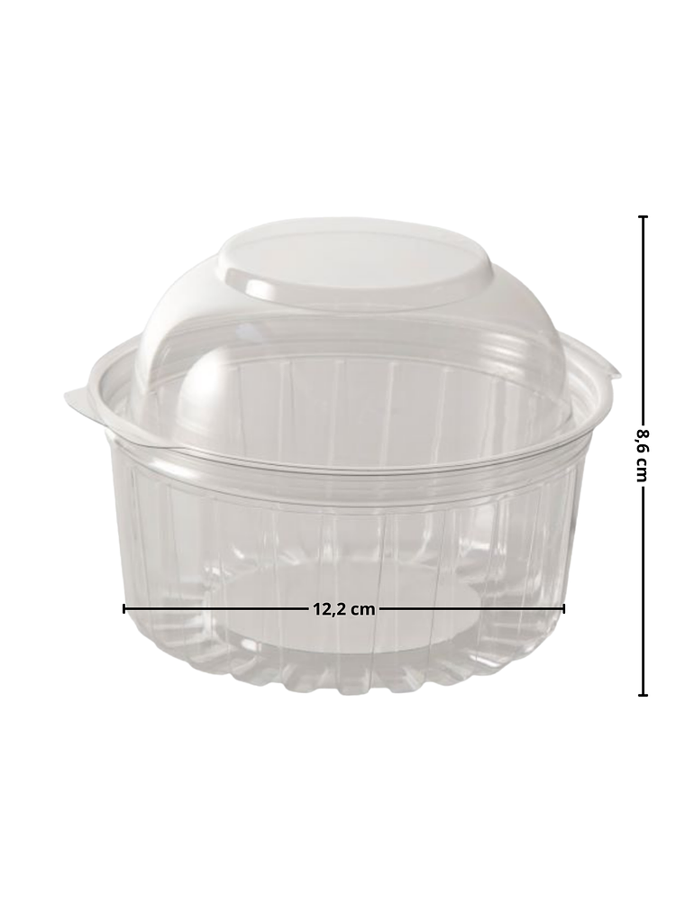 Pote Plástico con Tapa tipo Domo 12 oz 1