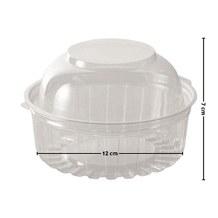 Pote Plástico con Tapa tipo Domo 8 oz