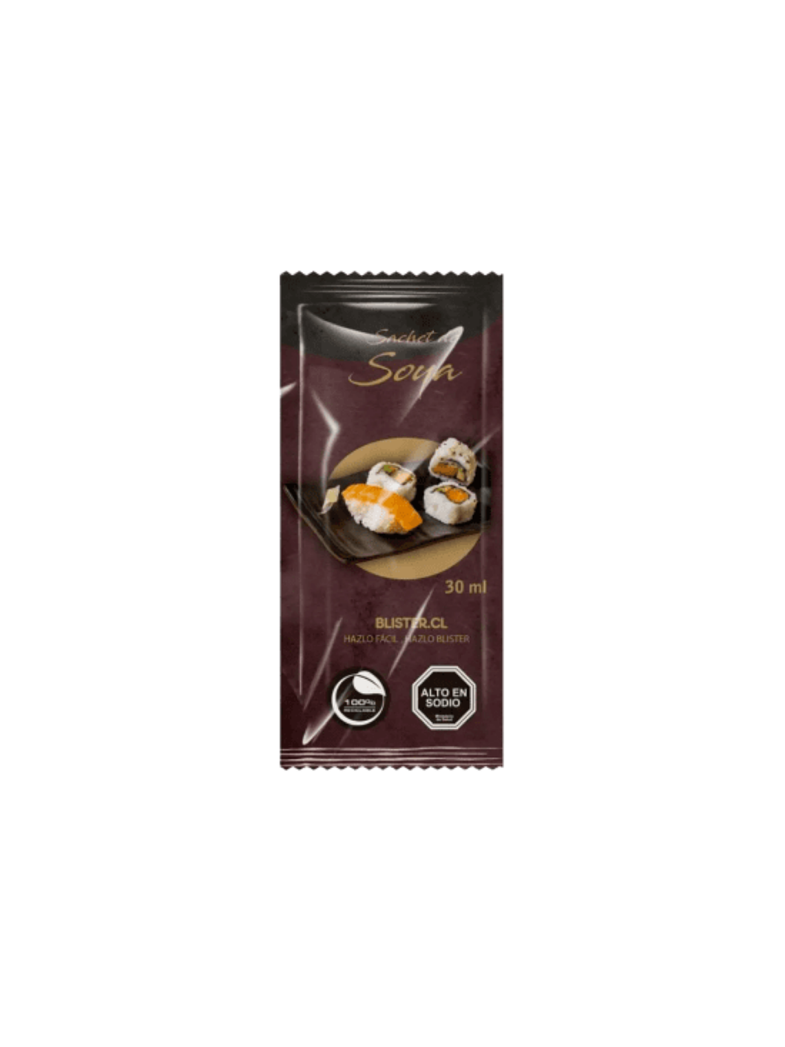 Caja 100 unidades Sachet Salsa de Soya 30cc 1