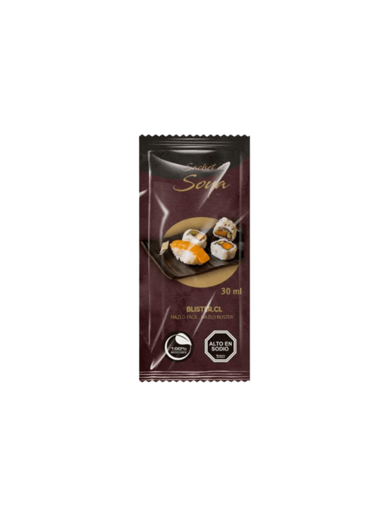Caja 100 unidades Sachet Salsa de Soya 30cc 1