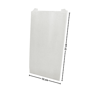Saco Papel Kraft 21x12 cm Blanco