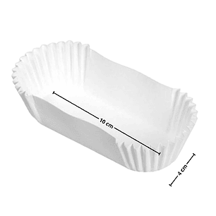 Cápsula para Cupcake Ovalada Blanca N°13