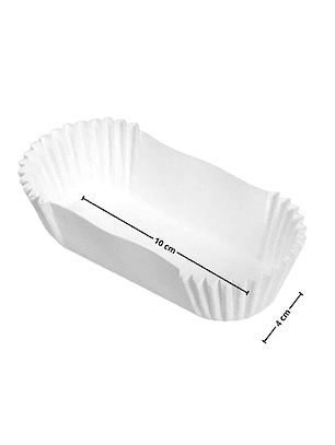 Cápsula para Cupcake Ovalada Blanca N°13