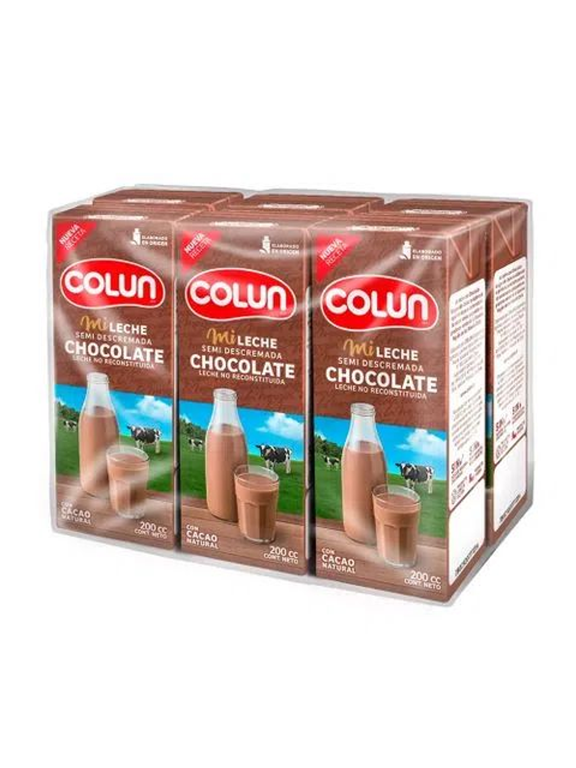 6 Leches Colun Semi Descremada Chocolate 200 Ml 1
