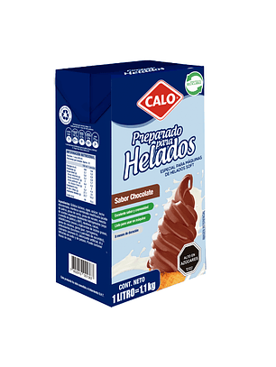 Preparado Para Helados Soft Calo 1 Litro Sabor Chocolate