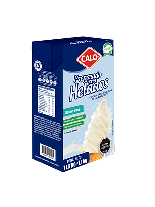 Preparado Para Helados Soft Calo 1 Litro Sabor Base