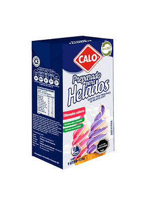 Preparado Para Helados Soft Calo 1 Litro Sabor Frutilla