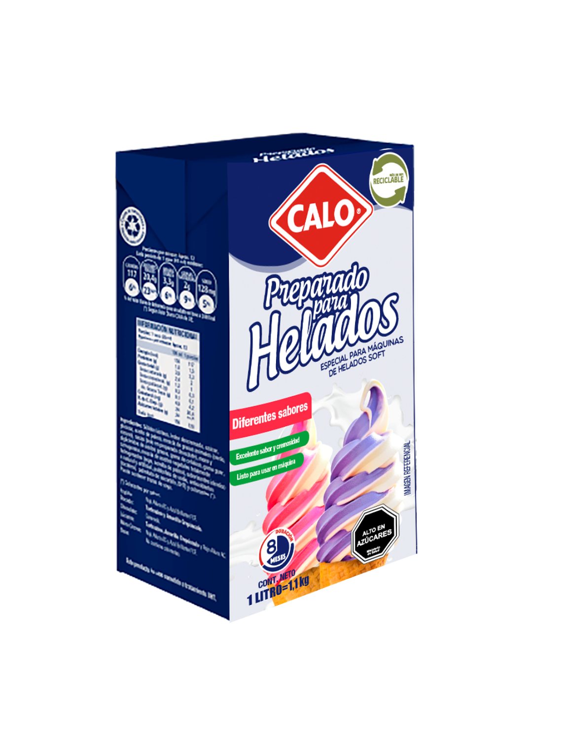 Preparado Para Helados Soft Calo 1 Litro Sabor Mora Crema 1