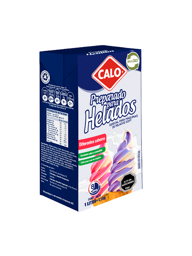 Preparado Para Helados Soft Calo 1 Litro Sabor Mora Crema 1