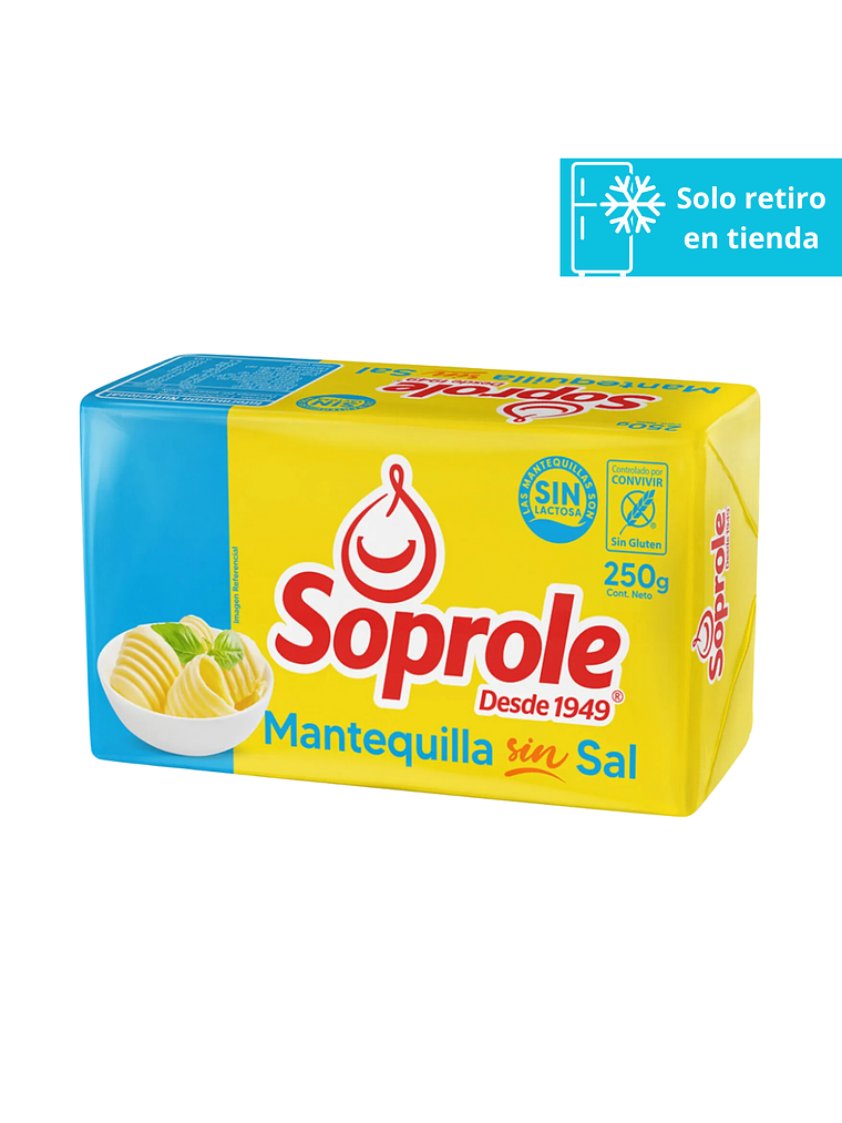 Mantequilla Sin Sal Soprole 250 Grs 1