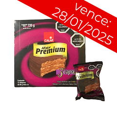 Display Alfajor Premium Calaf 12 Unidades 60 Grs