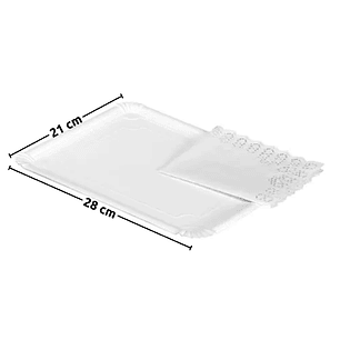 Bandeja N°10 21x28 cm y Blonda Rectangular N°10 34x27 cm