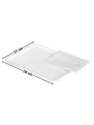 Bandeja N°10 21x28 cm y Blonda Rectangular N°10 34x27 cm