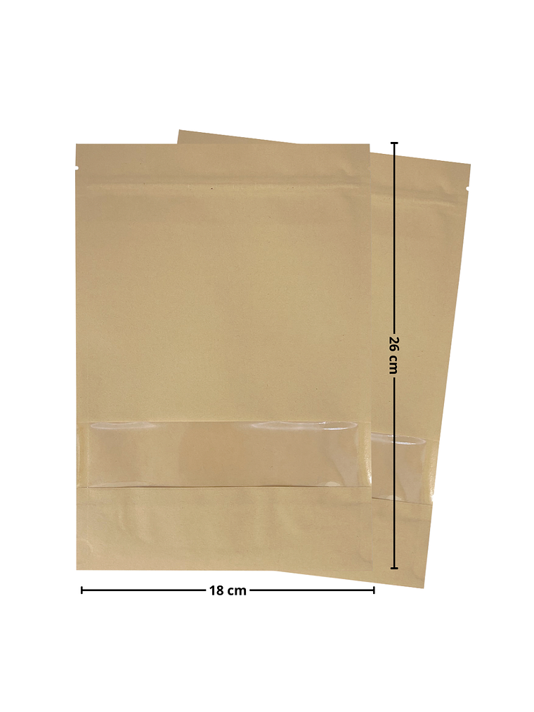 Envase Bolsa Doypack Kraft con Ventana 4