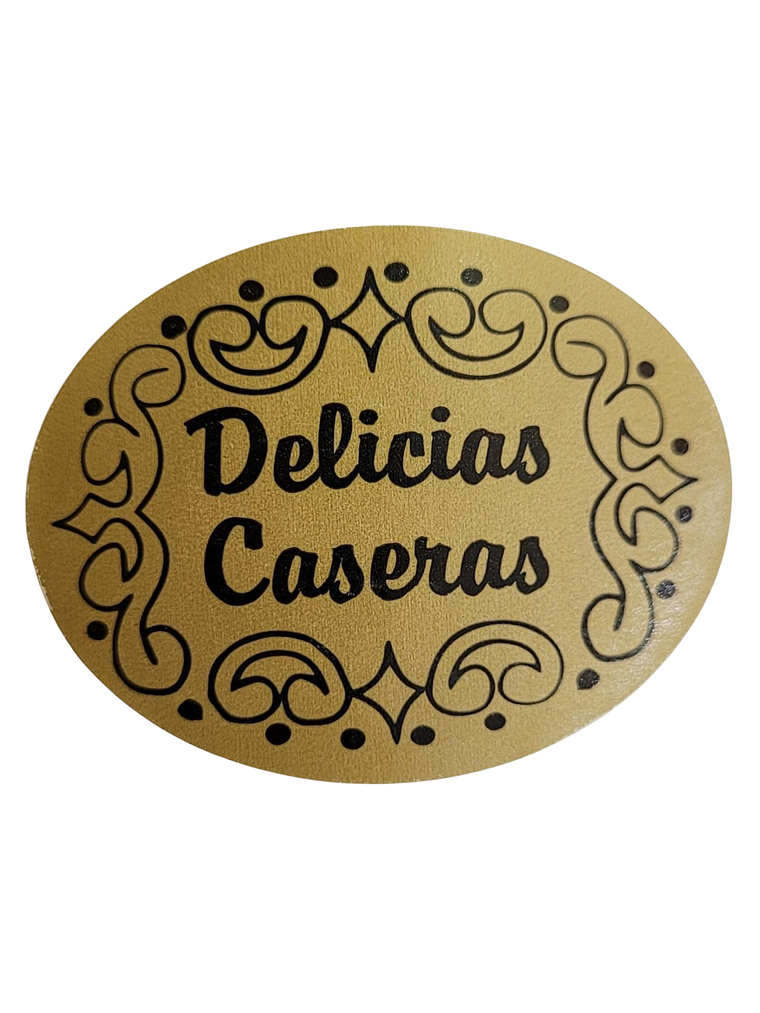 Sticker o Etiqueta Para Alfajor, Cuchuflí o Productos Artesanales Rollo 1000 Unidades Aproximadamente 11