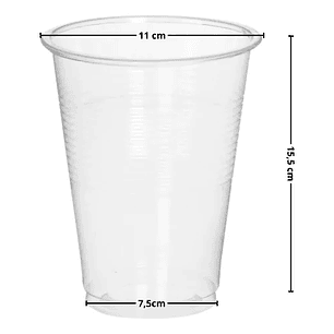 Vaso Plástico Pp Transparente Capacidad 1 Litro X6 Unidades