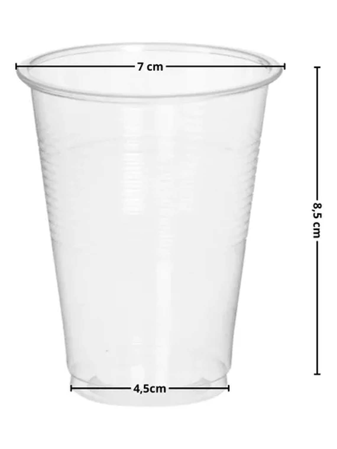 Vaso Plástico Pp Transparente Capacidad 200 Ml X50 Unidades 2