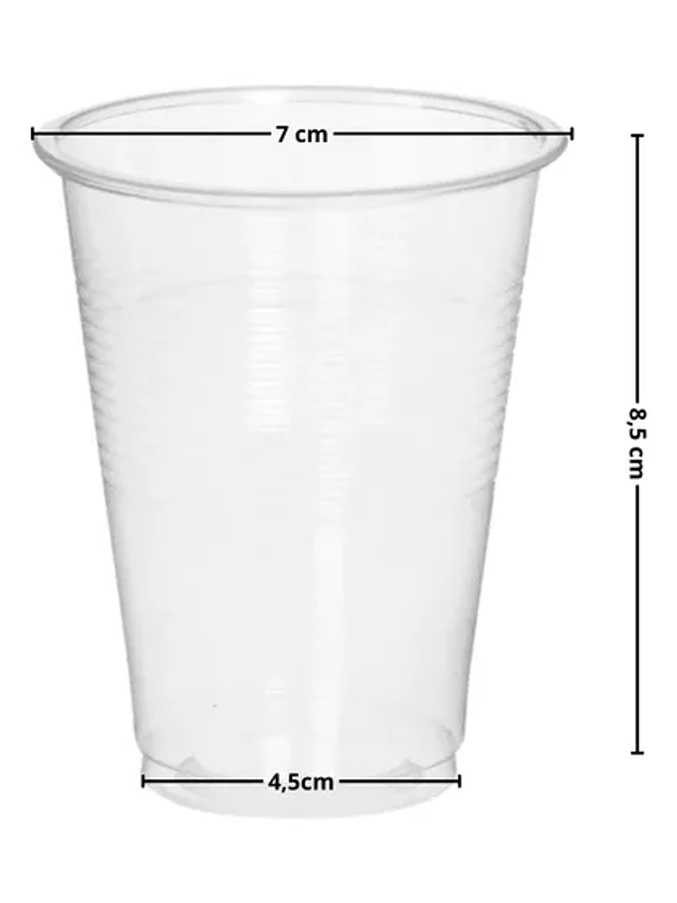 Vaso Plástico Pp Transparente Capacidad 200 Ml X50 Unidades 2
