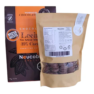 Chocolate Neucober 39% Cacao Leche Sin Azúcar 500 Grs