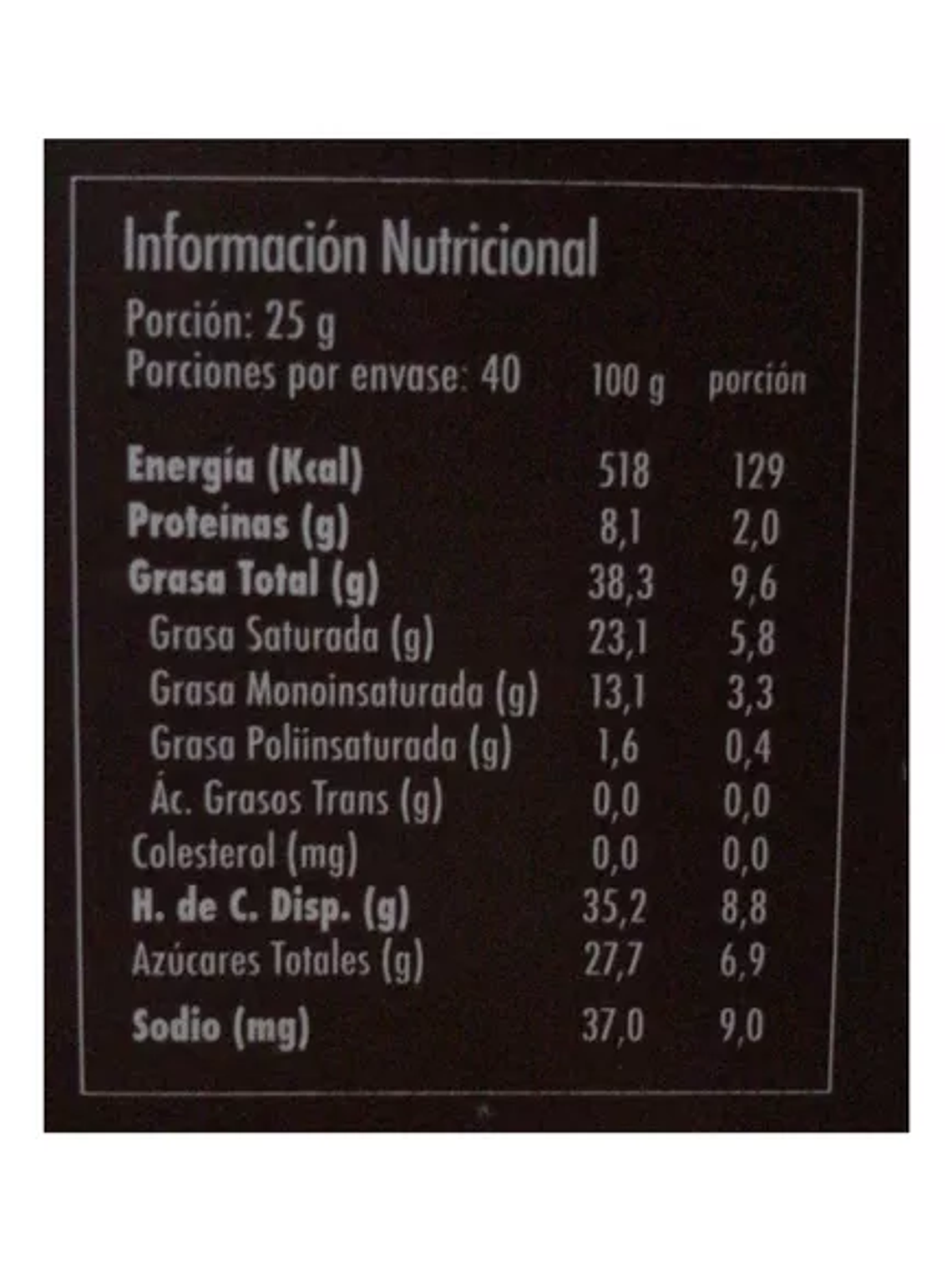 Chocolate Neucober 72% Cacao Amargo 500 Grs 2