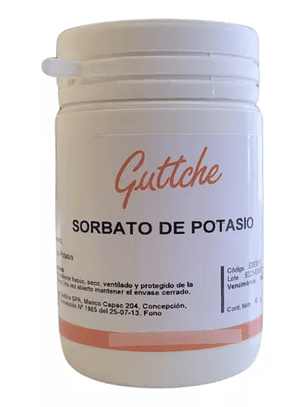 Sorbato De Potasio Guttche Conservante 40 Grs