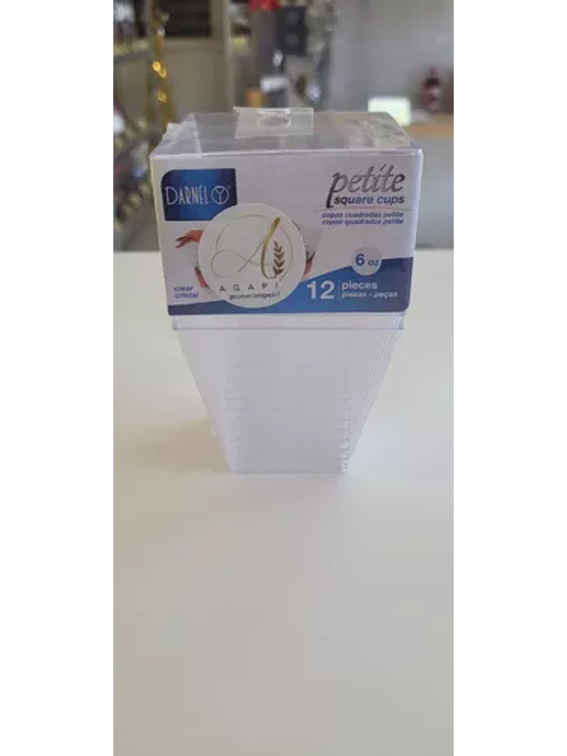 Copa Cuadrada Para Postres 6oz (180 Ml) X 12 Unidades 2