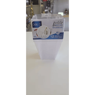 Copa Cuadrada Para Postres 6oz (180 Ml) X 12 Unidades