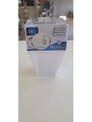 Copa Cuadrada Para Postres 6oz (180 Ml) X 12 Unidades