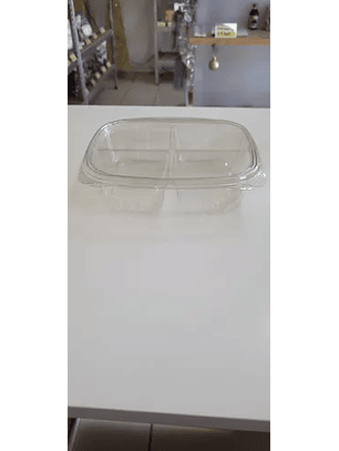 Contenedor De Comida Desechable 4 Divisiones 24oz 10 Uni