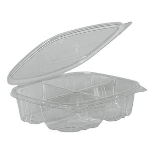 Contenedor De Comida Desechable 4 Divisiones 24oz 10 Uni