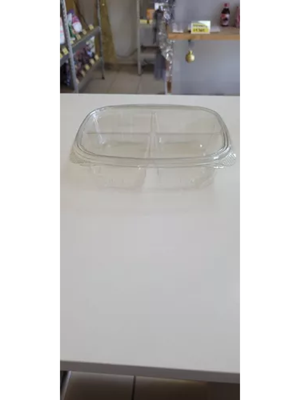 Contenedor de Comida Desechable 4 Divisiones Transparente 24 oz x50 2