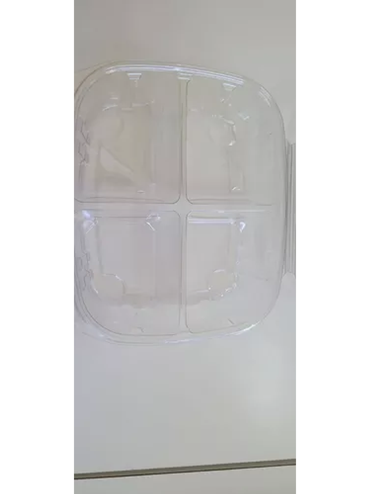 Contenedor de Comida Desechable 4 Divisiones Transparente 24 oz x50 4