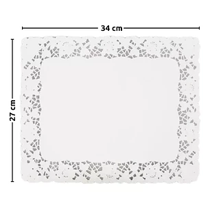 Blonda Para Bandeja 34x27 Cm Rectangular N°10 X100un