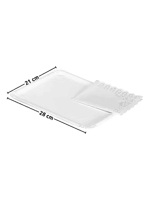 Bandeja 21x28 cm y Blonda 34x27 N°10 x100 unidades