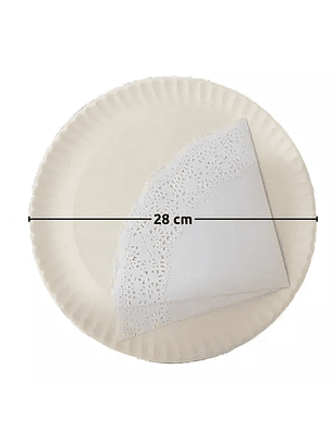 Bandeja N°5 Y Blonda Redonda N°16 10 Unidades (28 Y 33 Cm)