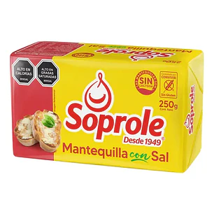 Mantequilla Con Sal Soprole 250 Grs