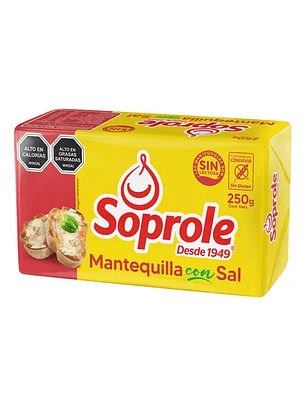 Mantequilla Con Sal Soprole 250 Grs