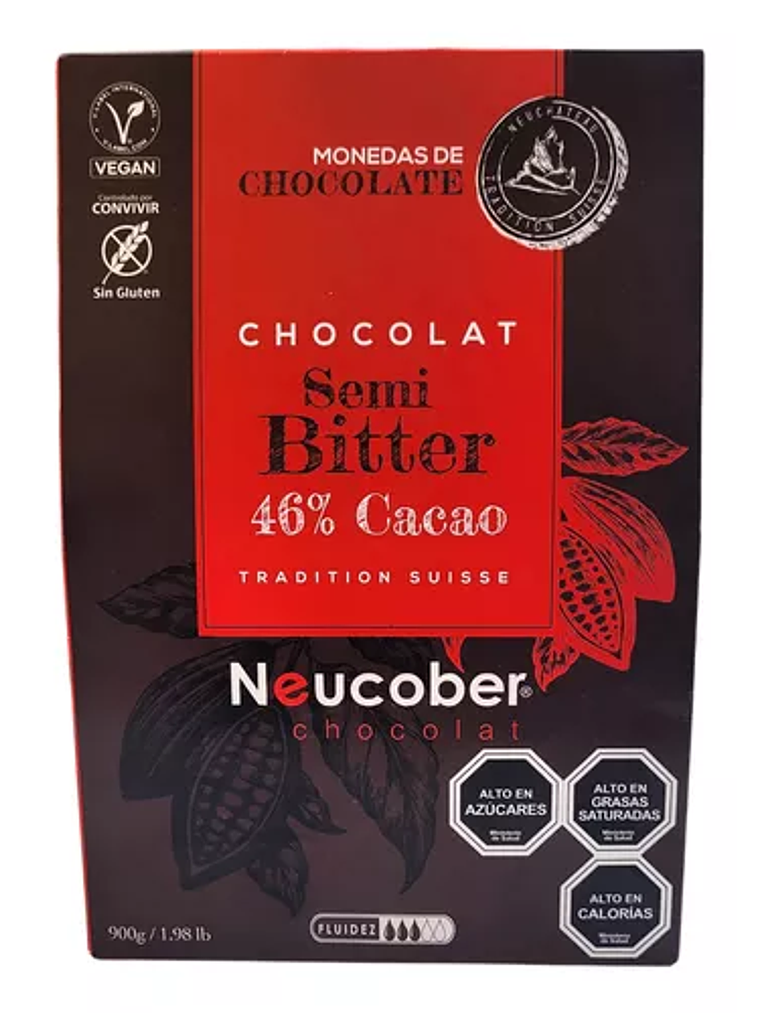 Chocolate Bitter 46% Cacao Neucober 900gr 1