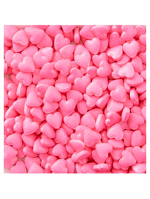 Sprinkles Corazón Grande Rosado 12mm Guttche 100 Grs