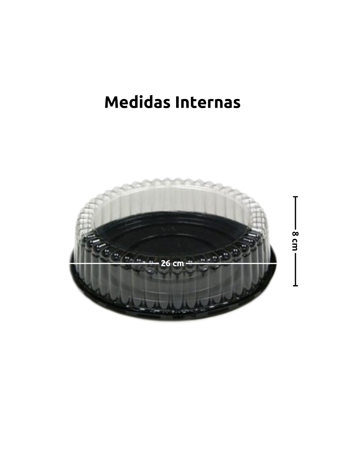 Cúpula Para Torta o Tartaleta Transparente 28x8,5 cm 1025-3 3