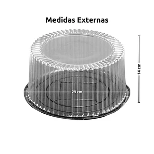 Cúpula o Envase Plástico Para Torta 26x13cm [1025-5]